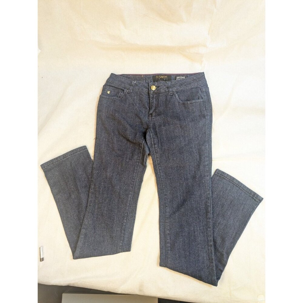 RocaWear Women’s Jeans Size 7 Simone‎ Straight Leg Mid Rise Embellished Pocket